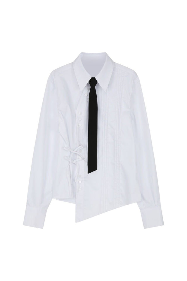 Asymmetric White Shirt