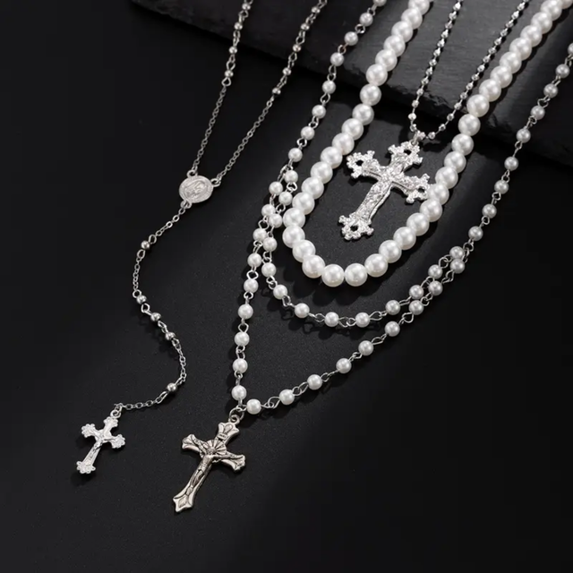 Divinity Layers Cross Necklace
