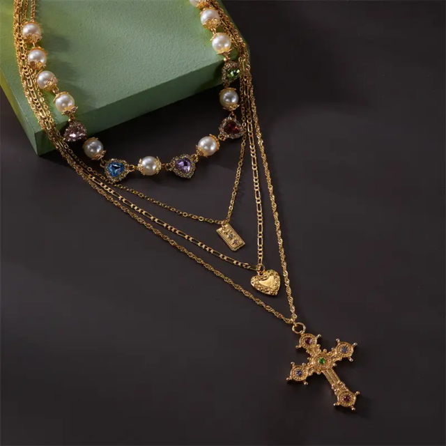 Regalia Gem Cross Necklace